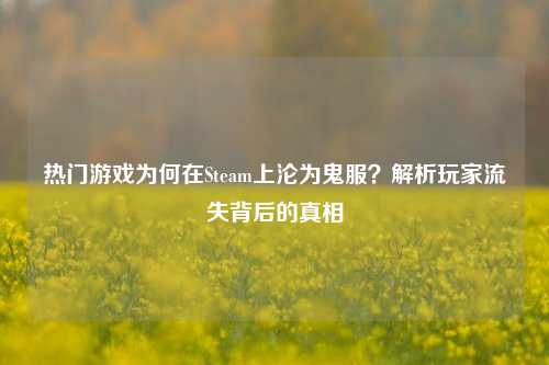 热门游戏为何在Steam上沦为鬼服？解析玩家流失背后的真相
